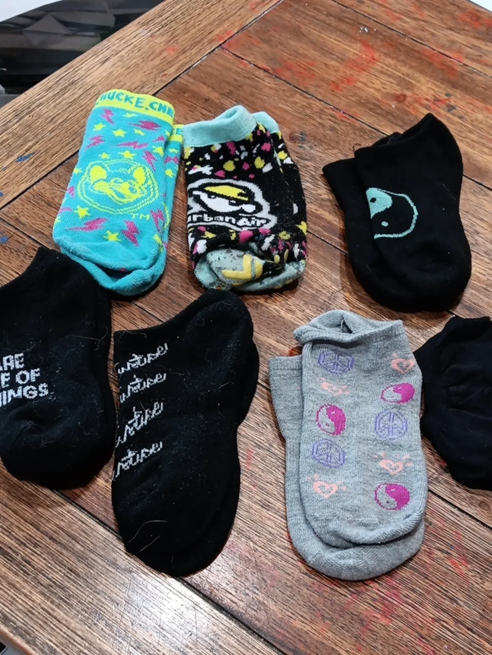 Assorted Women’s No-Show Socks - Grey, Black, Teal, Multicolor
